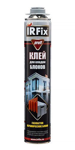 Клей строительный для кладки блоков IRFIX Proff 750 мл.